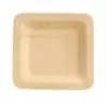 PacknWood Bamboo Veneer Square Plate - 9 x 9'' - 50 pcs