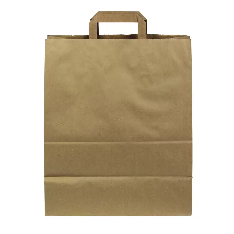 PacknWood Kraft Double-Layer Paper Carrier Bag With Handles - 12.6 x 6.7 x 15'' - 250 pcs PacknWood Kraft Double-Layer Paper Carrier Bag With Handles - 12.6 x 6.7 x 15'' - 250 pcs