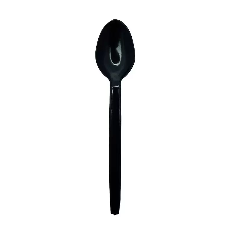 PacknWood Black Small Teaspoon - L: 4.72'' W:0.98'' - 6000 pcs PacknWood Black Small Teaspoon - L: 4.72'' W:0.98'' - 6000 pcs