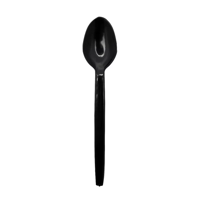 PacknWood Black Small Teaspoon - L: 4.72'' W:0.98'' - 6000 pcs PacknWood Black Small Teaspoon - L: 4.72'' W:0.98'' - 6000 pcs
