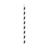 PacknWood Durable Black & White Striped Cocktail Paper Straws - Unwrapped - Diam.0.2'' H:5.7'' - 3000 pcs