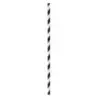 PacknWood Durable Black & White Striped Paper Straws - Unwrapped - Diam.0.2'' L:7.75'' - 3000 pcs