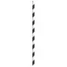 PacknWood Durable Black & White Striped Paper Straws - Wrapped - Diam.0.2'' L:7.75'' - 3000 pcs