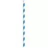 PacknWood Durable Blue & White Striped Paper Straws - Unwrapped - Diam.0.2'' L:7.75'' - 3000 pcs