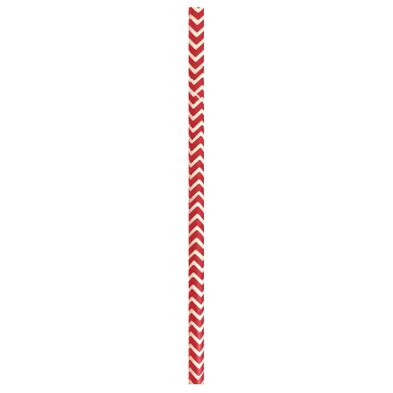 PacknWood Durable Red & White Design Paper Straws - Unwrapped - Diam.0.2'' L:7.75'' - 3000 pcs PacknWood Durable Red & White Design Paper Straws - Unwrapped - Diam.0.2'' L:7.75'' - 3000 pcs