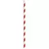 PacknWood Durable Red & White Striped Paper Straws - Wrapped - Diam.0.2'' L:7.75'' - 3000 pcs