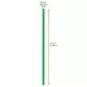 PacknWood Durable Solid Green Paper Straws - Unwrapped - Diam.0.2'' L:7.75'' - 3000 pcs