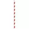 PacknWood Durable Red & White Striped Paper Straws - Unwrapped - Diam.0.2'' L:7.75'' - 3000 pcs