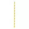 PacknWood Durable Yellow & White Striped Paper Straws - Unwrapped - Diam.0.2'' L:7.75'' - 3000 pcs