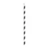 PacknWood Black Striped Giant Smoothie Paper Straws Unwrapped - Diam.0.3'' L: 8.3'' - 2000 pcs