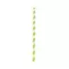 PacknWood Durable Lime Green & White Striped Giant Smoothie Paper Straws - Unwrapped - Diam.0.3'' L:7.75'' - 3000 pcs