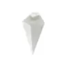PacknWood White Paper Cones With Built in Dipping Sauce Compartment - 5oz 7.5 x 4.5'' - 500 pcs