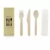 PacknWood Wooden Cutlery 4-1 Kit (Knife + Fork + Spoon + Napkin) - 6.2'' - 250 pcs