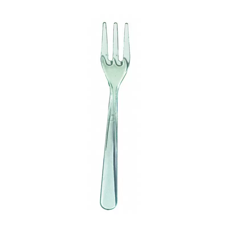 PacknWood Mini Green Transparent Fork - 3.74'' - 1000 pcs PacknWood Mini Green Transparent Fork - 3.74'' - 1000 pcs