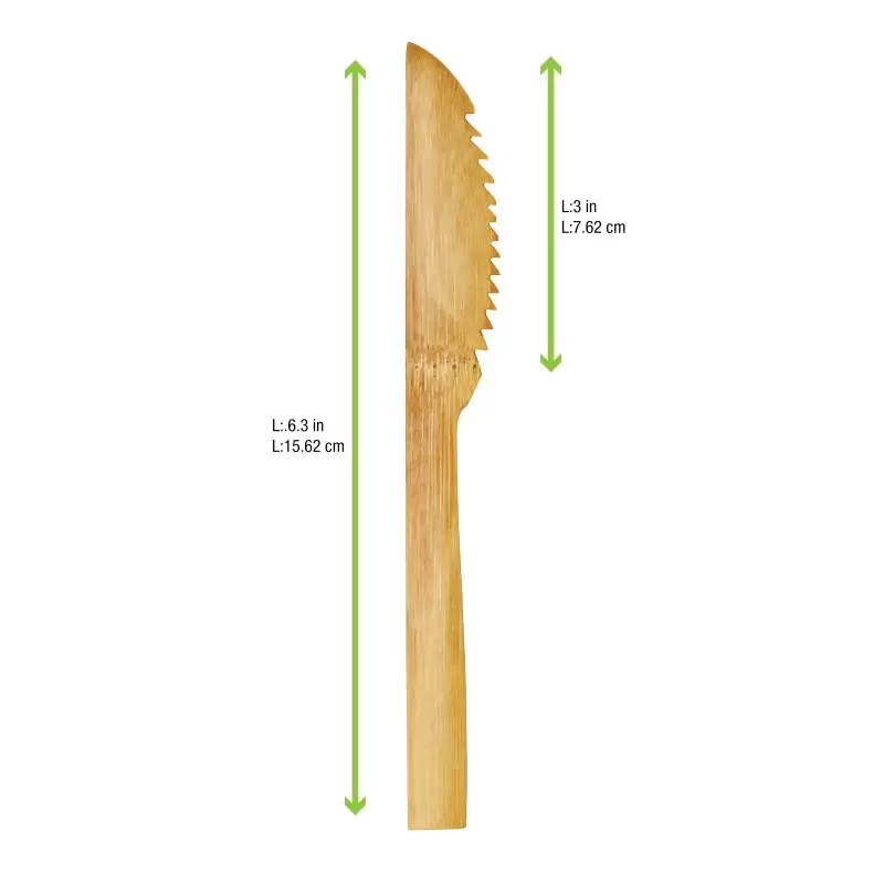 PacknWood 210Cvba162 - Bamboo Knife - 6.3'' - 160mm - 500 pcs PacknWood 210Cvba162 - Bamboo Knife - 6.3'' - 160mm - 500 pcs