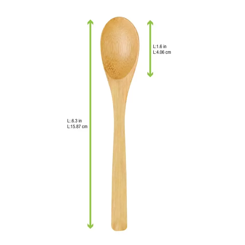 PacknWood Bamboo Spoon - 6.3'' - 250 pcs PacknWood Bamboo Spoon - 6.3'' - 250 pcs