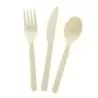 PacknWood Compostable Bamboo Fiber 3-1 Cutlery Kit With Compostable Bag (Knife, Fork, Spoon, Napkin) - 6'' - 500 pcs