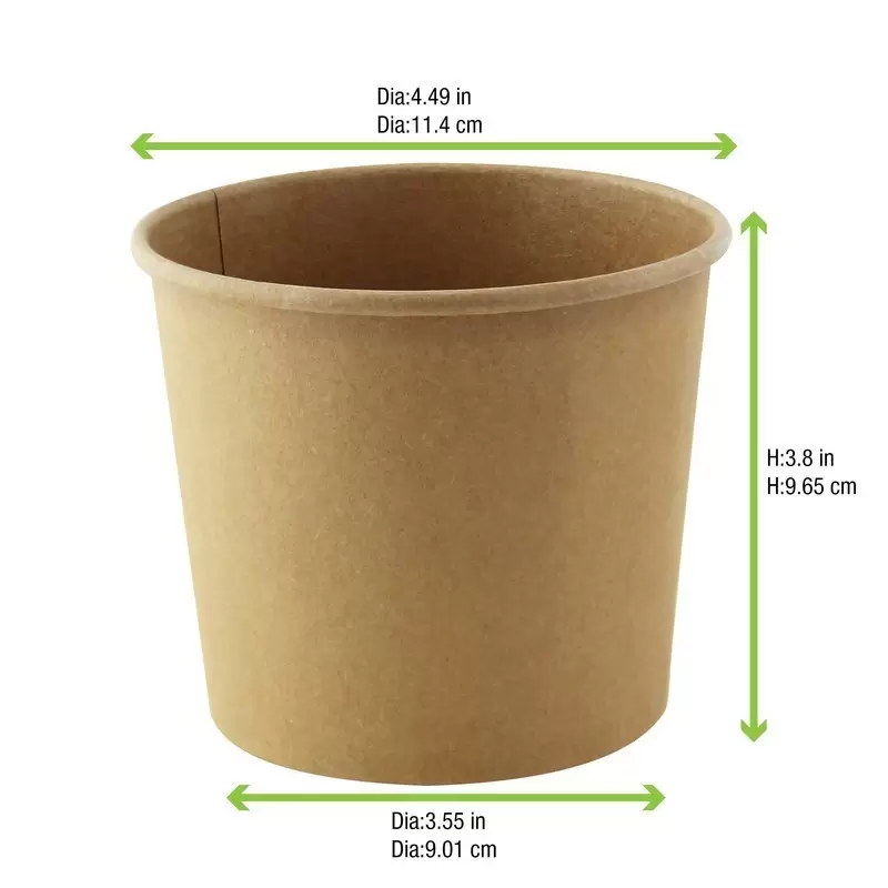 PacknWood Deli Kraft Container - 24oz Diam.4.49'' - 500 pcs PacknWood Deli Kraft Container - 24oz Diam.4.49'' - 500 pcs
