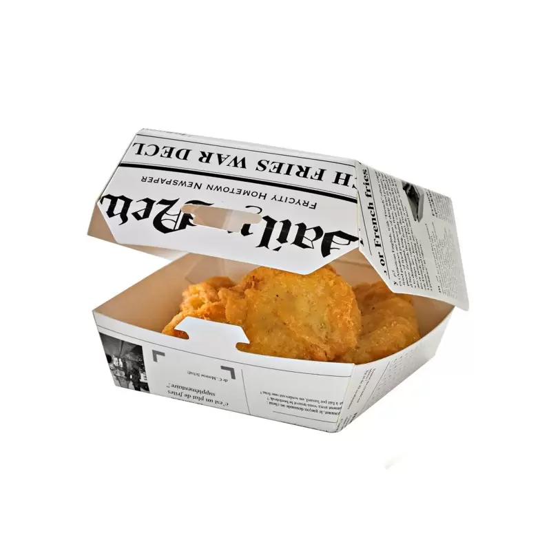 PacknWood Newspaper Print Mini Slider Box - 4oz 3.3 x 3.3 x 2'' - 500 pcs PacknWood Newspaper Print Mini Slider Box - 4oz 3.3 x 3.3 x 2'' - 500 pcs