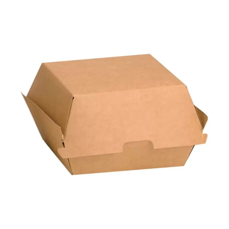 PacknWood Kraft Burger Box - 4oz - H:3.15'' W:3.9'' L:4.3'' - 300 pcs PacknWood Kraft Burger Box - 4oz - H:3.15'' W:3.9'' L:4.3'' - 300 pcs