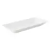PacknWood Eco-Design White Sugarcane Plate - 10.25 x 5.12 x 1.1'' - 500 pcs