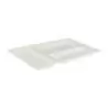 PacknWood Eco-Design White Sugarcane Compartment Tray - L:15.87'' W:10.75'' H:1.1'' - 100 pcs