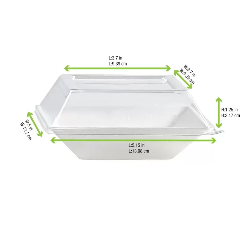 PacknWood Clear Pet Lid For 210Ecod1414 - 5.19 x 5.19 x 1.22'' - 100 pcs PacknWood Clear Pet Lid For 210Ecod1414 - 5.19 x 5.19 x 1.22'' - 100 pcs