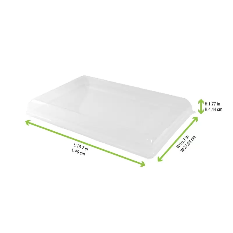 PacknWood Clear Pet Lid For 210Ecod4029 - 15.7 x 10.7 x 1.77'' - 25 pcs PacknWood Clear Pet Lid For 210Ecod4029 - 15.7 x 10.7 x 1.77'' - 25 pcs