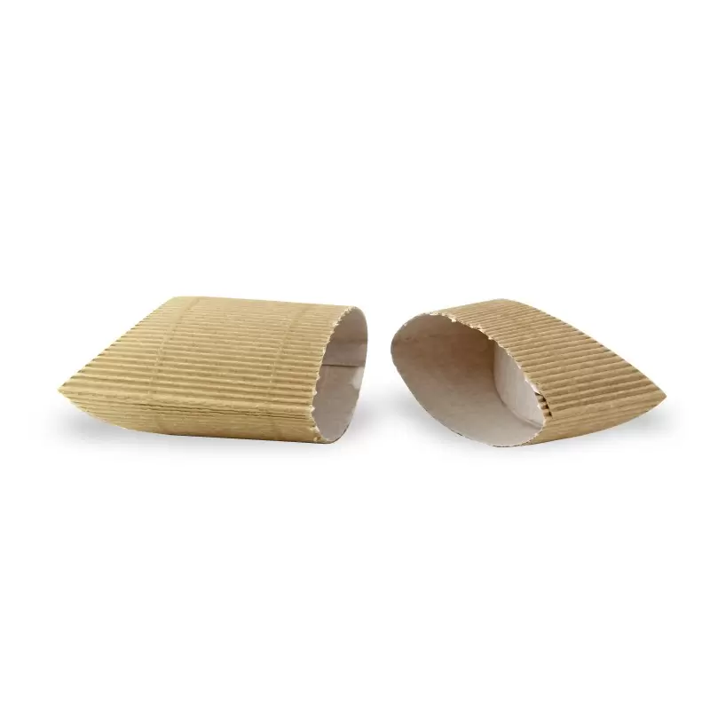 PacknWood Cushion Corrugated Hot Sandwich Box - 5.1 x 5.7 x 2.2'' - 475 pcs PacknWood Cushion Corrugated Hot Sandwich Box - 5.1 x 5.7 x 2.2'' - 475 pcs