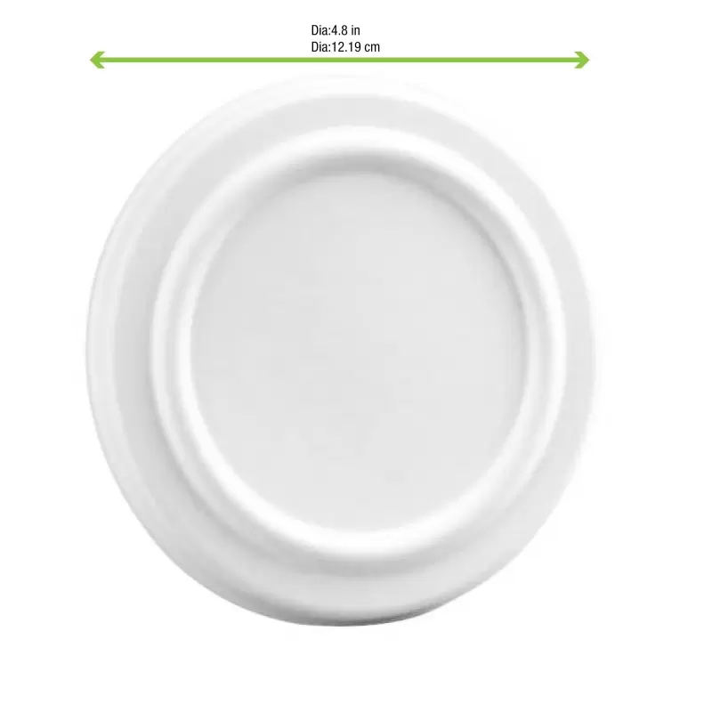 PacknWood White Sugarcane Lid For 210Gpu350 & 210Gpu500 - 4.72'' - 500 pcs PacknWood White Sugarcane Lid For 210Gpu350 & 210Gpu500 - 4.72'' - 500 pcs