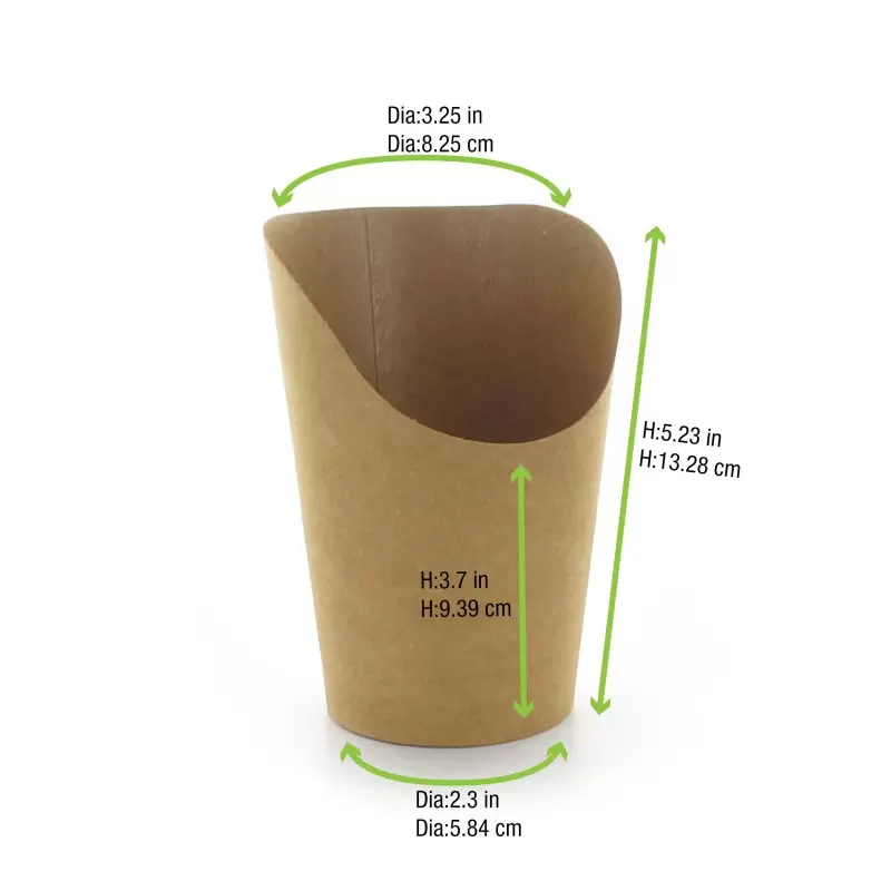 PacknWood Kraft Wrap Cup - 12oz H:5.3 Diam.3'' - 1000 pcs PacknWood Kraft Wrap Cup - 12oz H:5.3 Diam.3'' - 1000 pcs