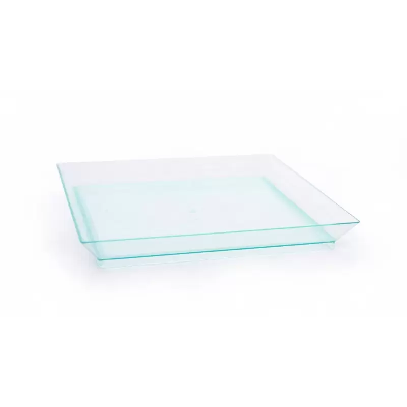 PacknWood Klarity Square Transparent Green Dish - 5.1 x 5.1'' - 100 pcs PacknWood Klarity Square Transparent Green Dish - 5.1 x 5.1'' - 100 pcs