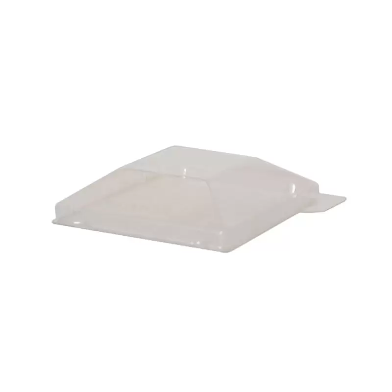 PacknWood Klarity Transparent Pet Green Lid For 210Klar6565 - 2.55 x 2.55'' - 200 pcs PacknWood Klarity Transparent Pet Green Lid For 210Klar6565 - 2.55 x 2.55'' - 200 pcs