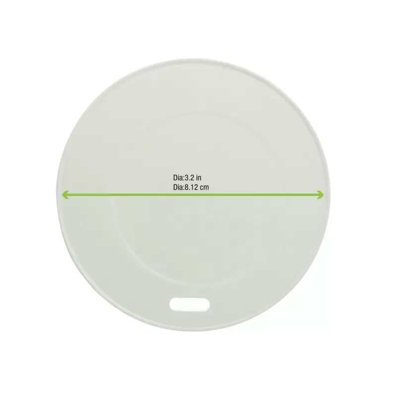 PacknWood White Paper Coffee Lid For 8Oz - Diam.3.15'' - 1000 pcs PacknWood White Paper Coffee Lid For 8Oz - Diam.3.15'' - 1000 pcs