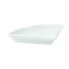 PacknWood Mini White Fan Shaped Dish - 3.9 x 3.1 x 0.6'' - 24 pcs