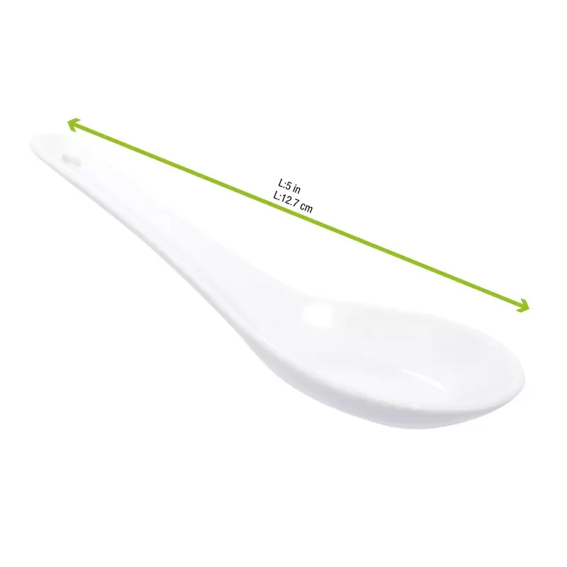 PacknWood Mini Porcelain Spoon - 0.2oz 5 x 1.6 x 0.5'' - 36 pcs PacknWood Mini Porcelain Spoon - 0.2oz 5 x 1.6 x 0.5'' - 36 pcs
