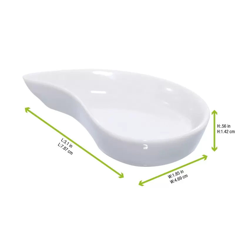 PacknWood Mini Porcelain Dish - 0.5oz L:3'' H:0.5'' - 24 pcs PacknWood Mini Porcelain Dish - 0.5oz L:3'' H:0.5'' - 24 pcs
