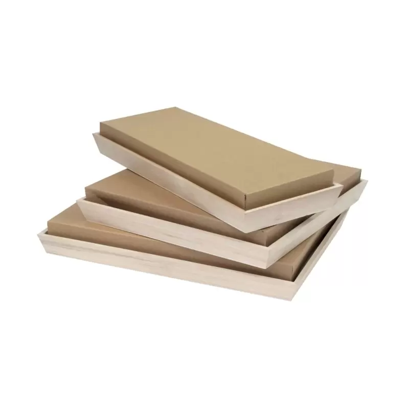 PacknWood Kraft Cardboard Lid For 210Woodtray31 - L:12.2'' W:12.2'' H:2.36'' - 50 pcs PacknWood Kraft Cardboard Lid For 210Woodtray31 - L:12.2'' W:12.2'' H:2.36'' - 50 pcs