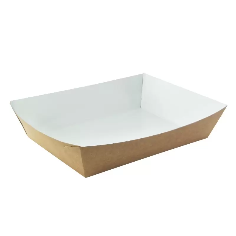 PacknWood Brown Paper Salad Box (Lid Optional) - 28oz 9'' x 6.5'' x 1.5'' - 200 pcs PacknWood Brown Paper Salad Box (Lid Optional) - 28oz 9'' x 6.5'' x 1.5'' - 200 pcs