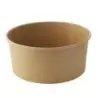 PacknWood Round Kraft Salad Bucket - 53oz Diam.7.3'' H:3.2'' - 360 pcs