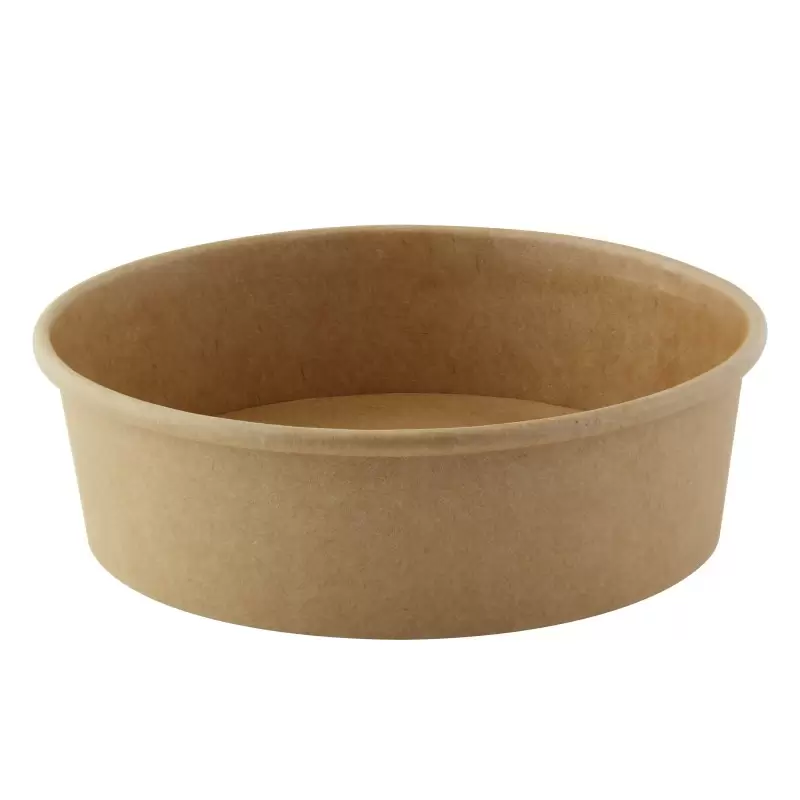 PacknWood Round Kraft To Go Container - 16oz Diam.5.9'' H:1.8'' - 360 pcs PacknWood Round Kraft To Go Container - 16oz Diam.5.9'' H:1.8'' - 360 pcs
