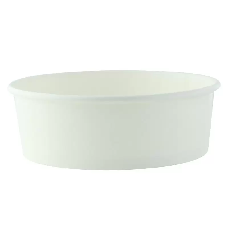 PacknWood Buckaty Round White To Go Container - 20oz Diam.5.9'' H:2'' - 360 pcs PacknWood Buckaty Round White To Go Container - 20oz Diam.5.9'' H:2'' - 360 pcs