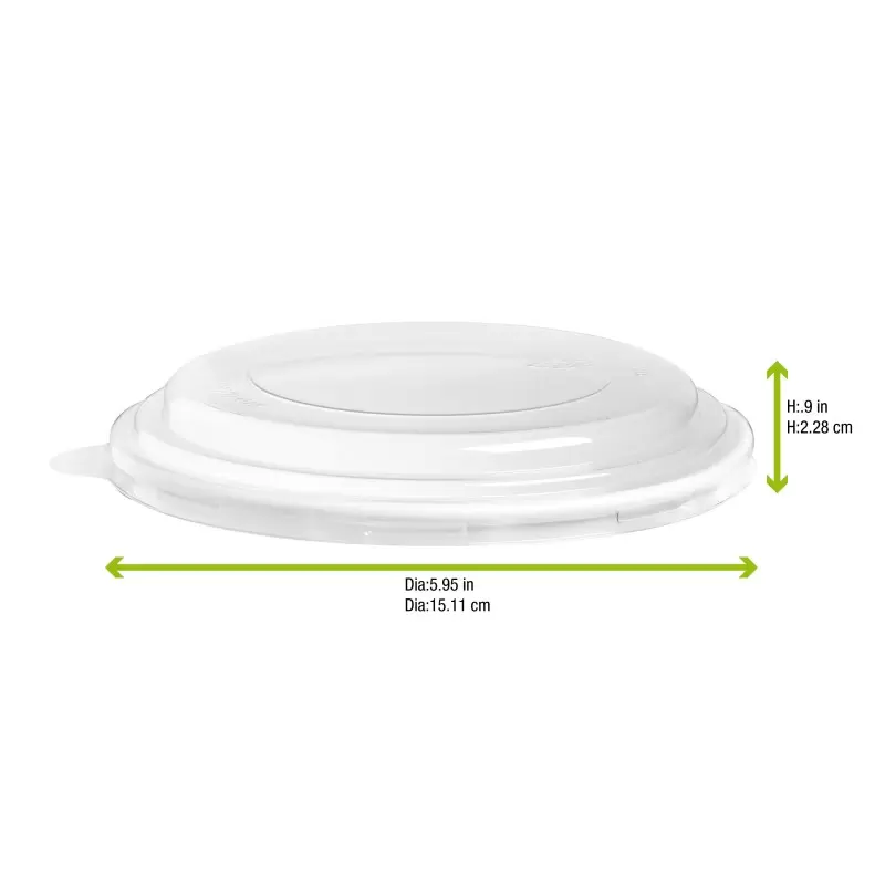 PacknWood Clear Pet Plastic Lid For 210Pc Range - Diam.5.9'' - 360 pcs PacknWood Clear Pet Plastic Lid For 210Pc Range - Diam.5.9'' - 360 pcs