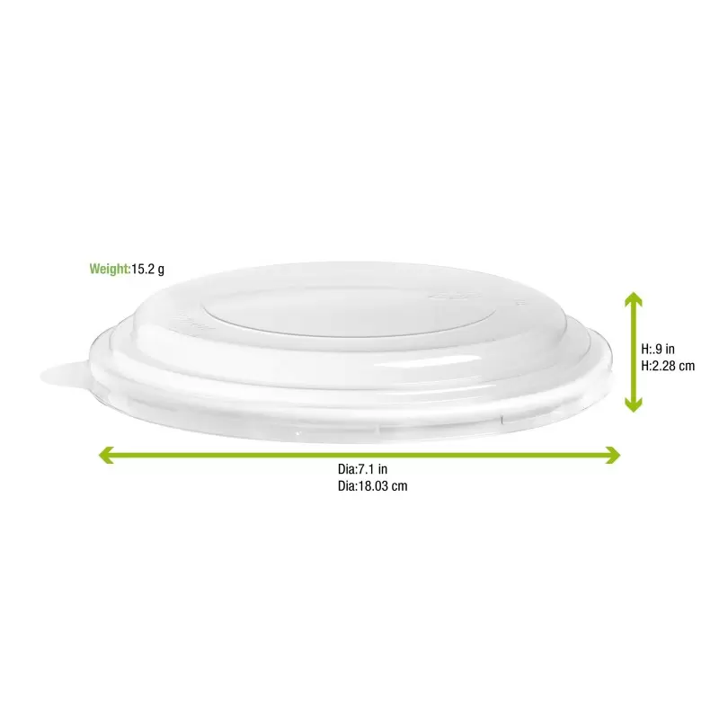 PacknWood Clear Pet Lid For 210Pc1550K & 210Pcpla1500 - Diam.7.3'' - 360 pcs PacknWood Clear Pet Lid For 210Pc1550K & 210Pcpla1500 - Diam.7.3'' - 360 pcs