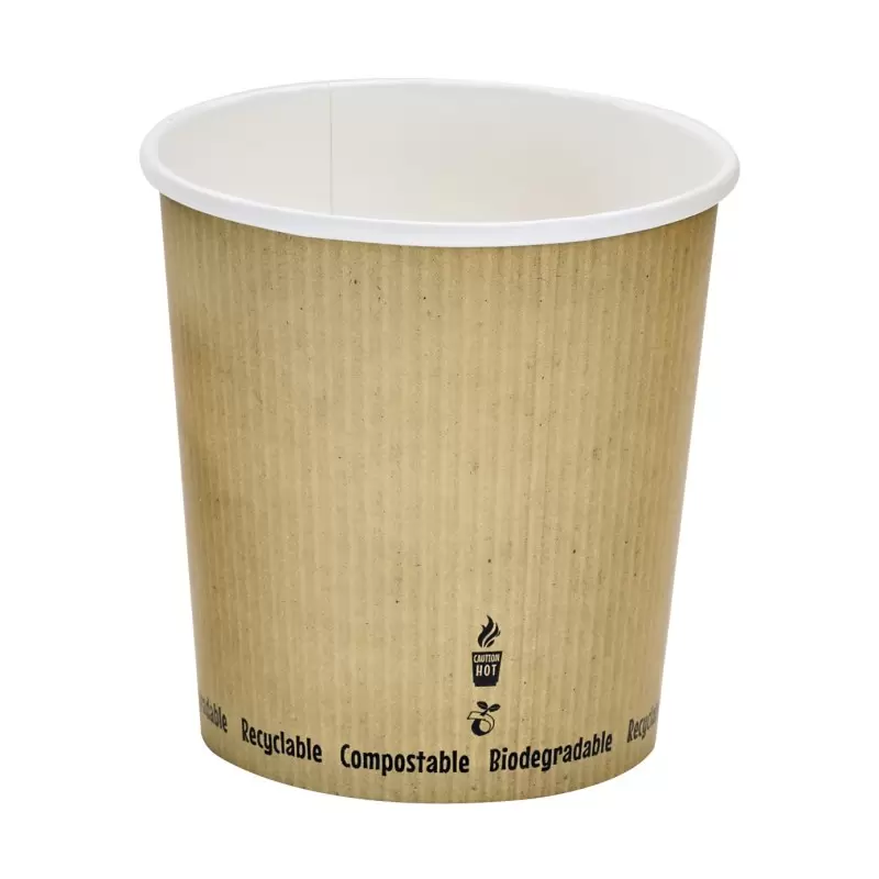 PacknWood Compostable Soup Cup - 24oz Diam.4.5'' H:4.4'' - 500 pcs PacknWood Compostable Soup Cup - 24oz Diam.4.5'' H:4.4'' - 500 pcs