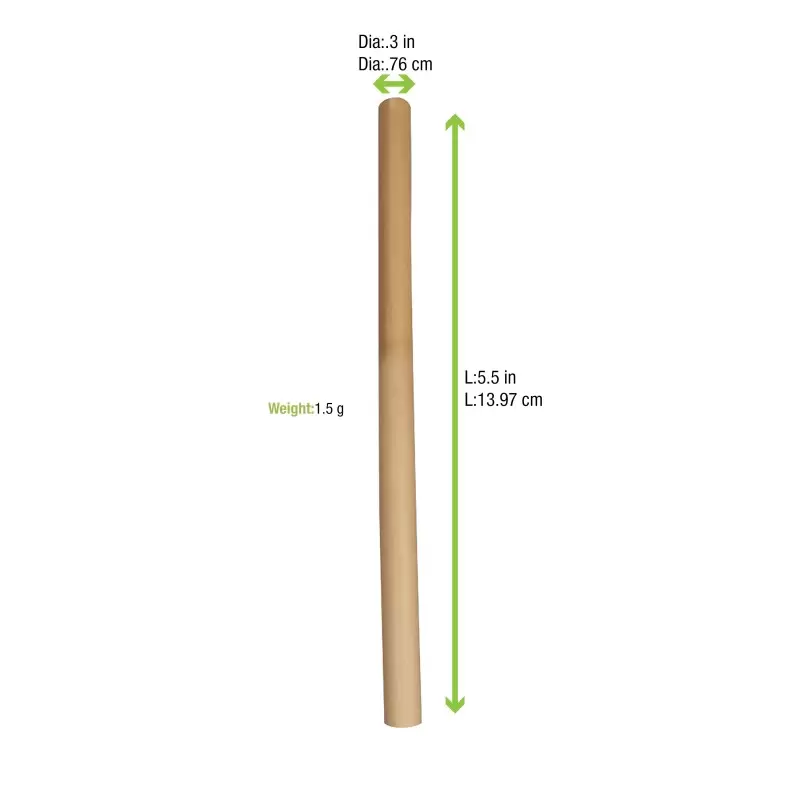 PacknWood Durable & Reusable Reed Straws - 5.5'' x 0.2'' - 500 pcs PacknWood Durable & Reusable Reed Straws - 5.5'' x 0.2'' - 500 pcs