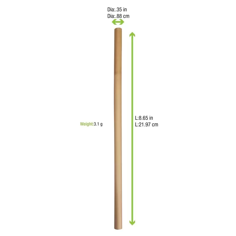 PacknWood Durable & Reusable Reed Straws - 8.7'' x 0.4'' - 500 pcs PacknWood Durable & Reusable Reed Straws - 8.7'' x 0.4'' - 500 pcs
