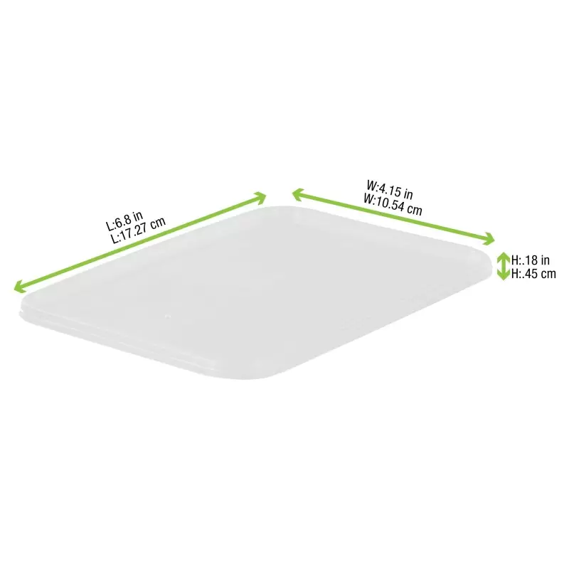 PacknWood Clear Pp Lid For 210Apurec500 & 210Apurec750 - 6.81 x 4.72'' - 250 pcs PacknWood Clear Pp Lid For 210Apurec500 & 210Apurec750 - 6.81 x 4.72'' - 250 pcs