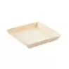 PacknWood Square "Samurai" Wooden Dish - 8oz 5.2 x 5.2 x 0.79'' - 100 pcs
