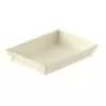 PacknWood Mini Rectangular "Samurai" Wooden Tray - 3.3 x 2.4'' - 200 pcs